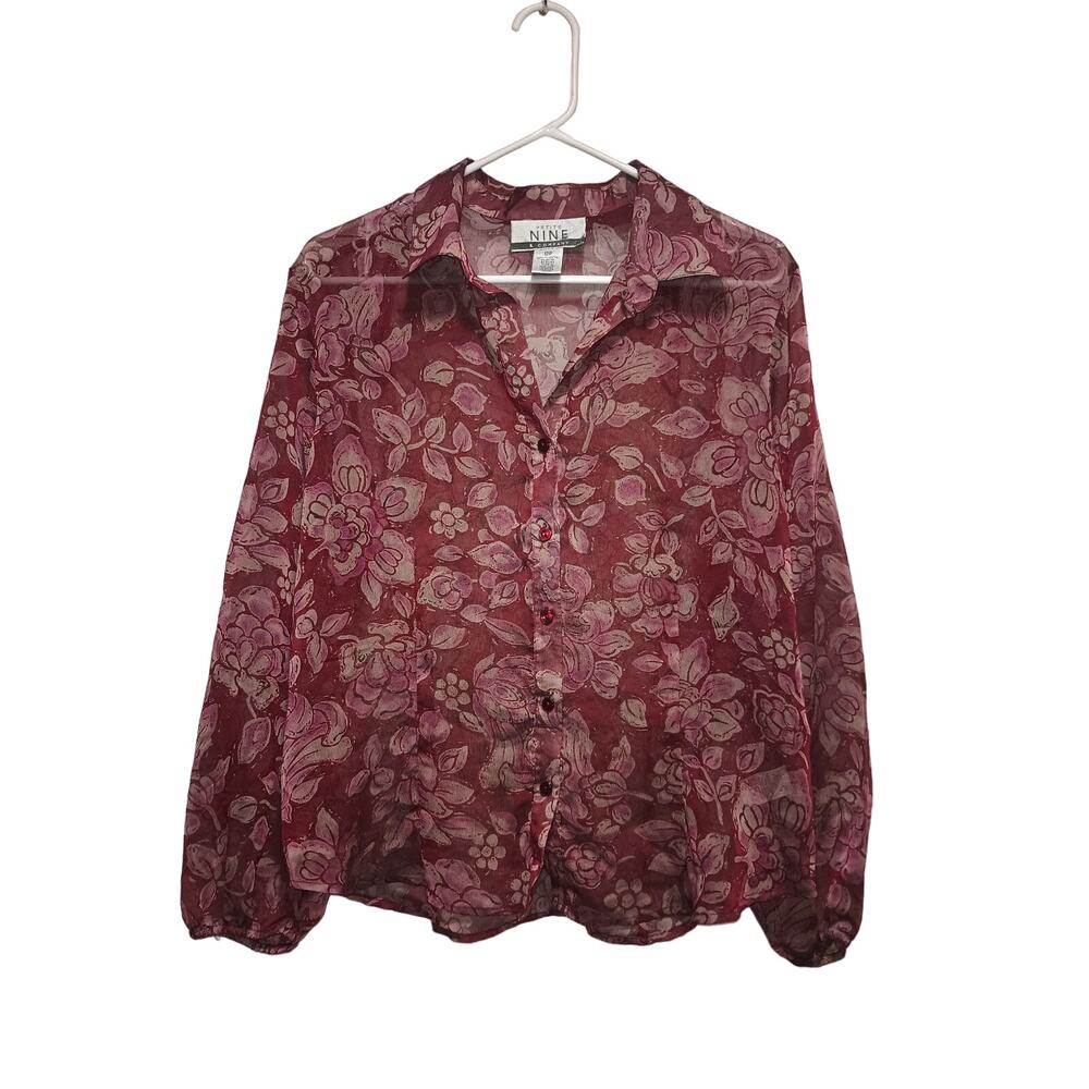 Nine & Co Women's Button Up Shirt Size 12 Petite